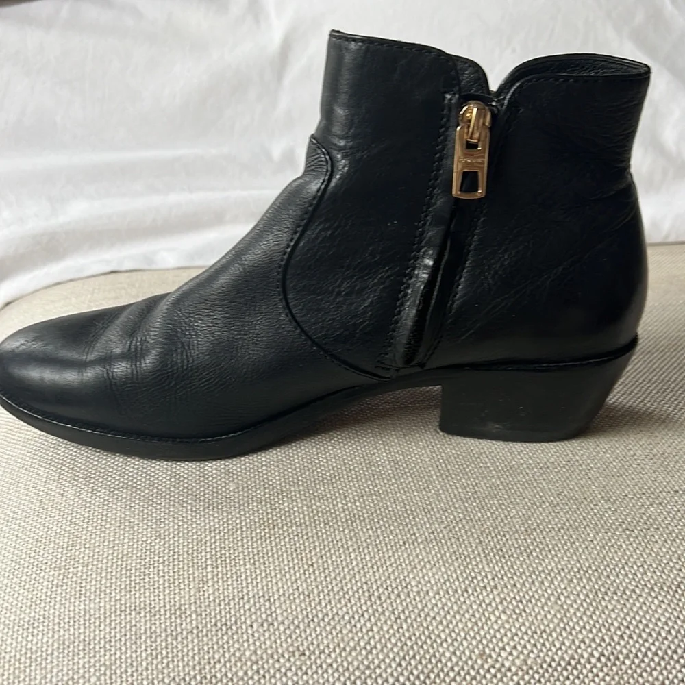 Black Leather Coach Booties 7.5 - Picture 4 of 4